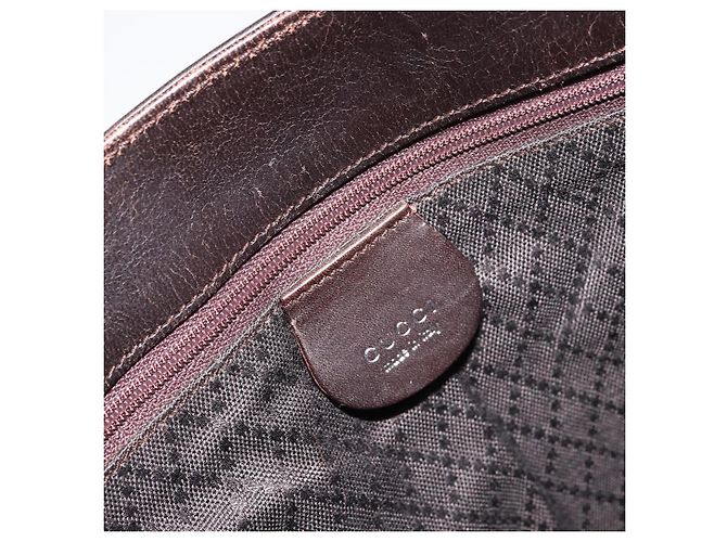 Borsa Tote GUCCI in tela marrone argento 002 1705 0405 Auth 151538 - vista 17