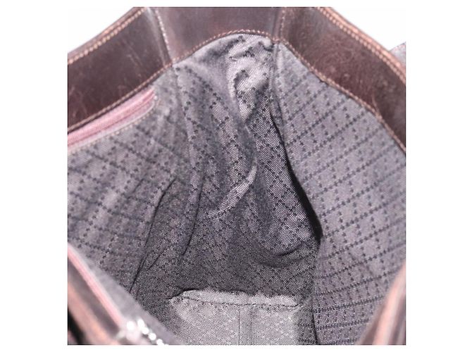 Borsa Tote GUCCI in tela marrone argento 002 1705 0405 Auth 151538 - vista 18