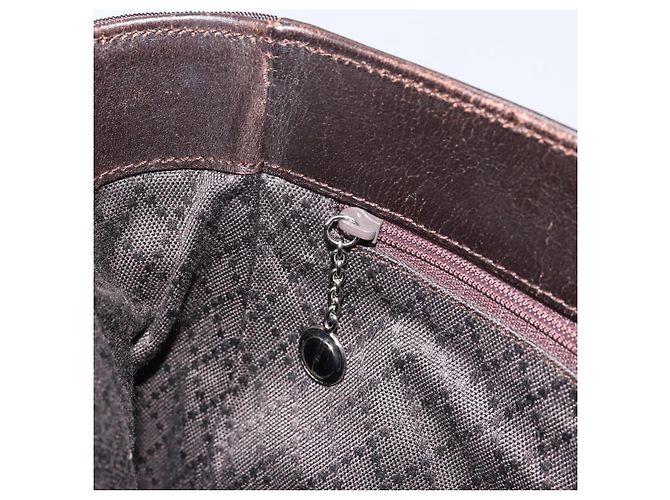 Borsa Tote GUCCI in tela marrone argento 002 1705 0405 Auth 151538 - vista 20