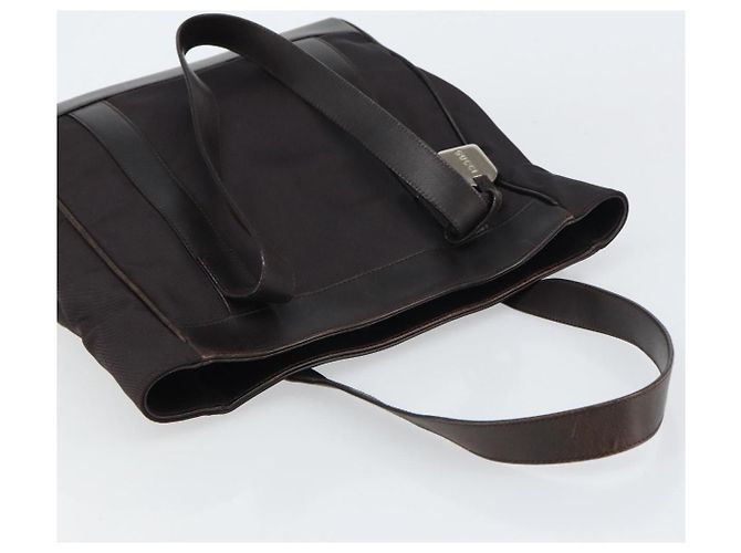 Borsa Tote GUCCI in tela marrone argento 002 1705 0405 Auth 151538 - vista 6