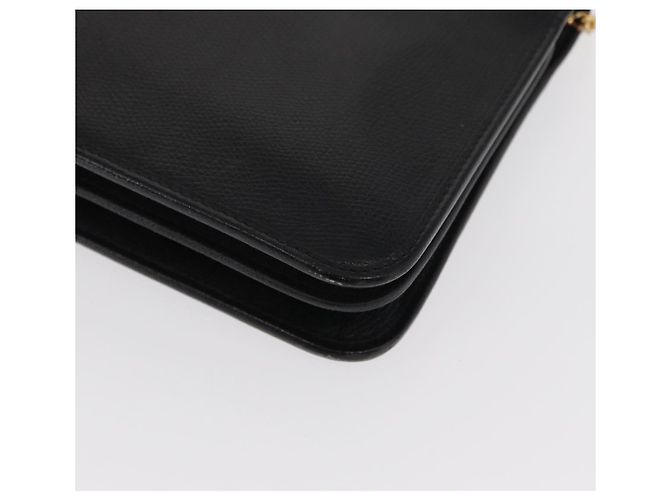 Borsa a spalla in pelle Christian Dior nera e oro Auth ka999 Nero D'oro - vista 13