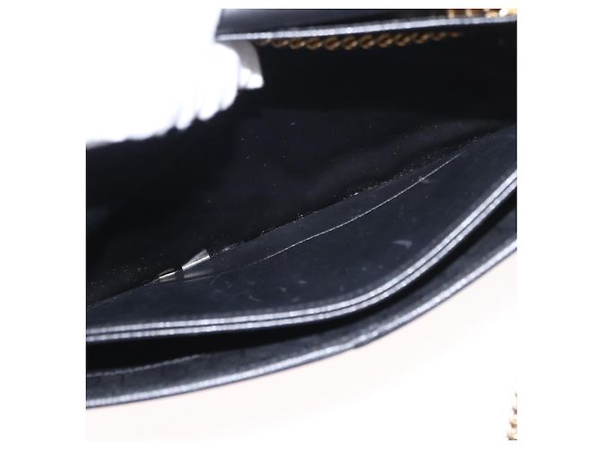 Borsa a spalla in pelle Christian Dior nera e oro Auth ka999 Nero D'oro - vista 20