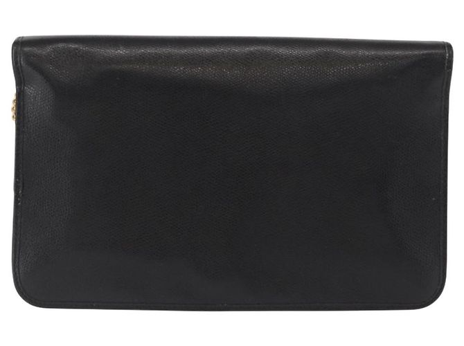Borsa a spalla in pelle Christian Dior nera e oro Auth ka999 Nero D'oro - vista 3