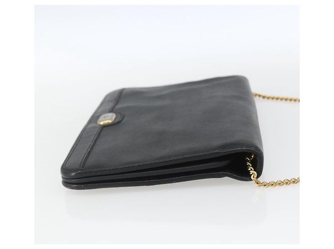 Borsa a spalla in pelle Christian Dior nera e oro Auth ka999 Nero D'oro - vista 5