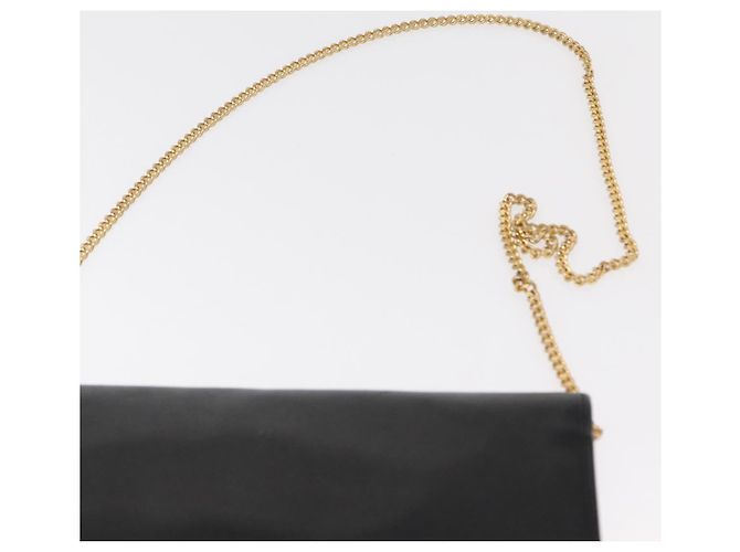 Borsa a spalla in pelle Christian Dior nera e oro Auth ka999 Nero D'oro - vista 8