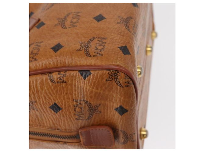 Borsa MCM Logogram Vicetos in pelle PVC marrone e oro Auth BA8791 D'oro - vista 15