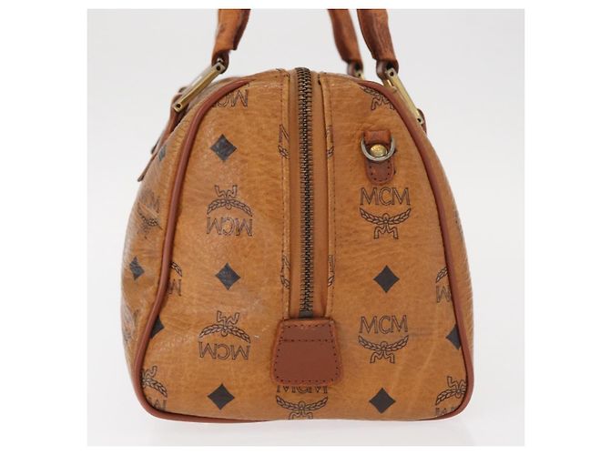 Borsa MCM Logogram Vicetos in pelle PVC marrone e oro Auth BA8791 D'oro - vista 3