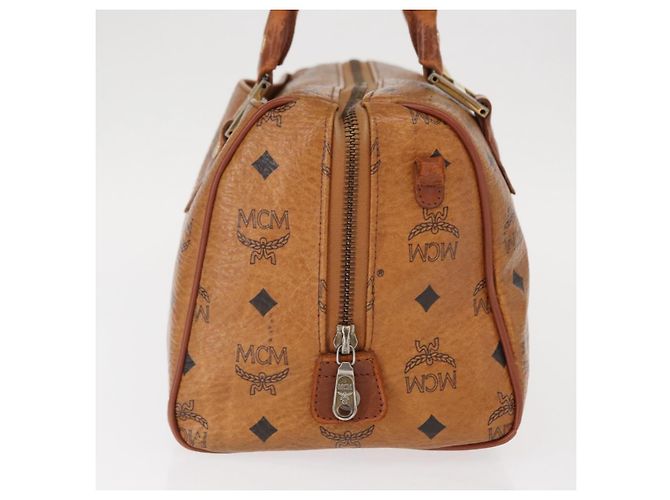 Borsa MCM Logogram Vicetos in pelle PVC marrone e oro Auth BA8791 D'oro - vista 4