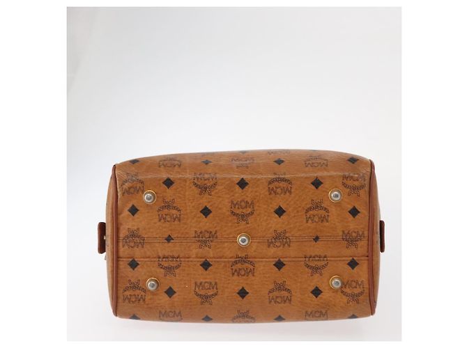 Borsa MCM Logogram Vicetos in pelle PVC marrone e oro Auth BA8791 D'oro - vista 5