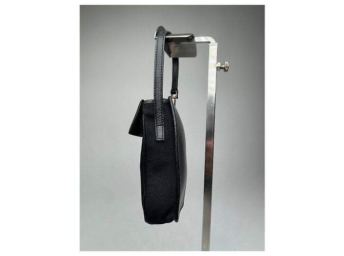 Vintage Gucci Leder Mini-Handtasche schwarz - Ansicht 2