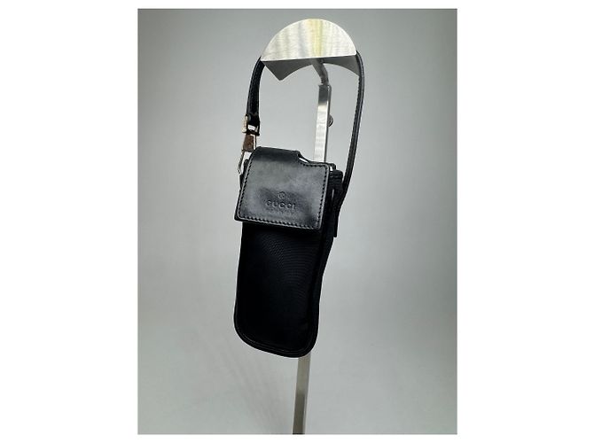 Vintage Gucci Leder Mini-Handtasche schwarz - Ansicht 8