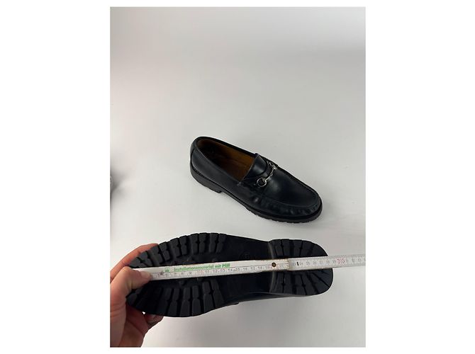 Mocassini in pelle Horsebit da uomo Gucci vintage neri 42,5 - vista 11