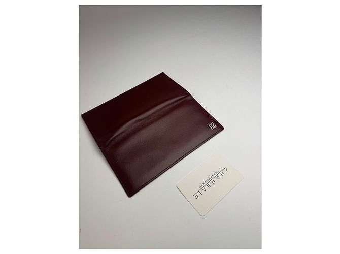 Vintage Givenchy Leather Card Holder ID Holder Brown - view 6