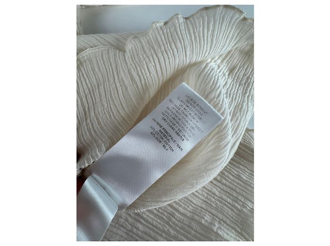 Chloé Top de seda vintage Chloe Blanco 36/S Beige - vista 11