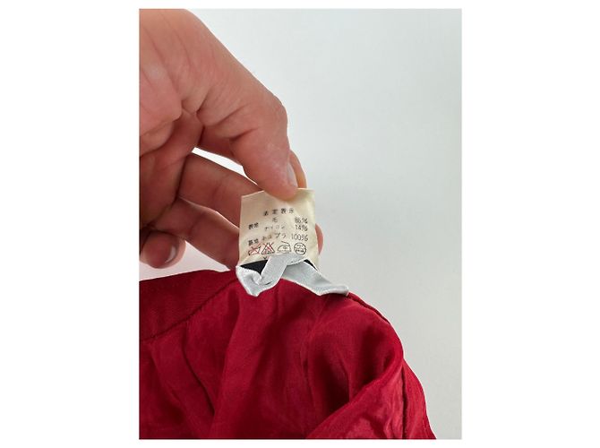 Gonna in tela vintage Dior rossa S Rosso - vista 5