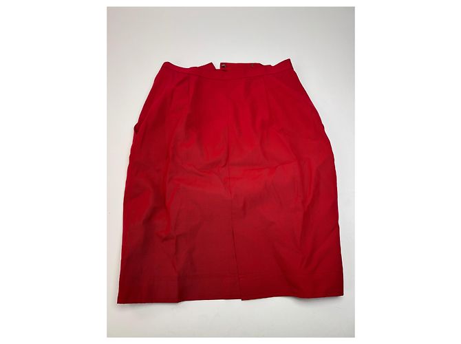 Gonna in tela vintage Dior rossa S Rosso - vista 8