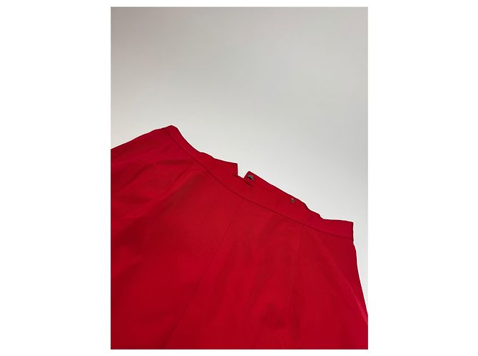 Gonna in tela vintage Dior rossa S Rosso - vista 9