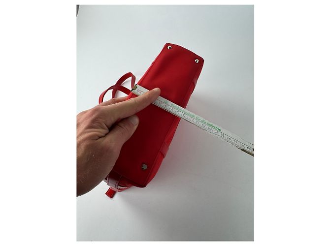 Vintage Courreges Polyester Patent Leather Handbag Red - view 10