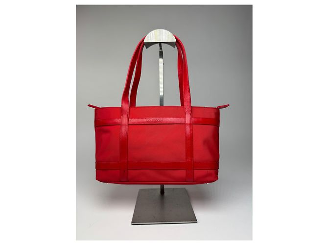 Vintage Courreges Polyester Patent Leather Handbag Red - view 11