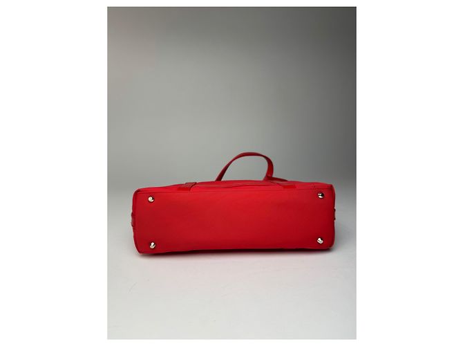 Vintage Courreges Polyester Patent Leather Handbag Red - view 12