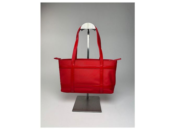 Vintage Courreges Polyester Patent Leather Handbag Red - view 13