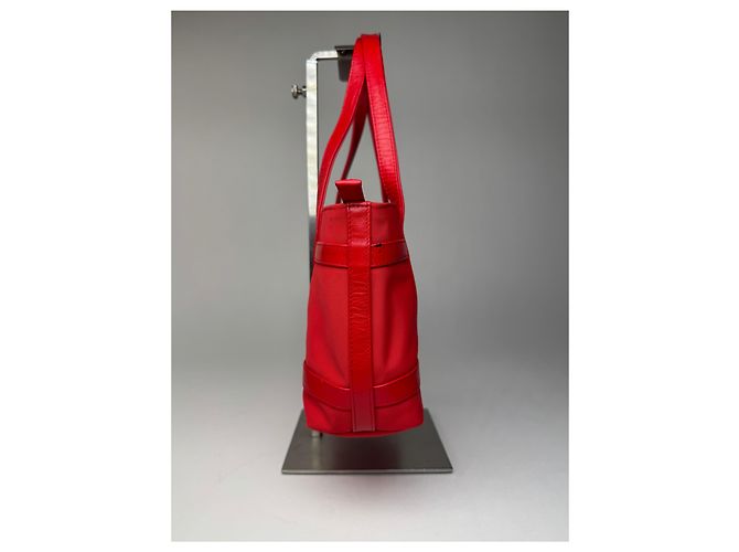 Vintage Courreges Polyester Patent Leather Handbag Red - view 5