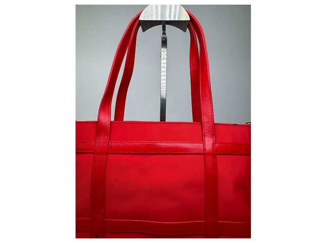 Vintage Courreges Polyester Patent Leather Handbag Red - view 6