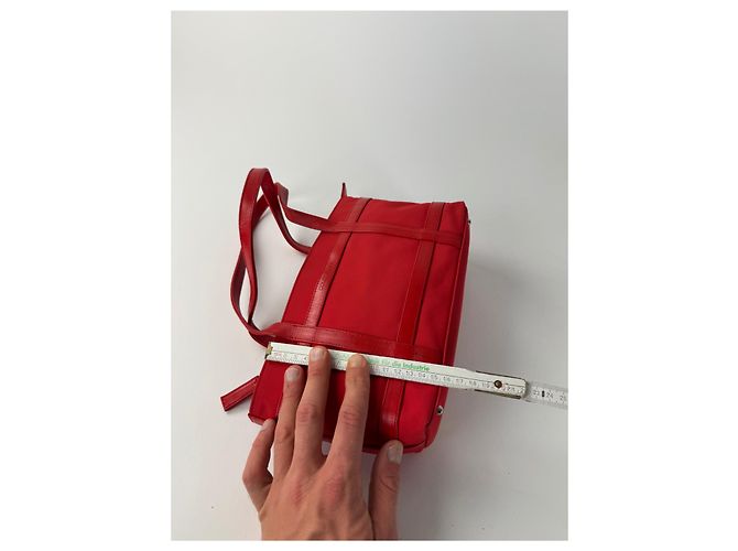 Vintage Courreges Polyester Patent Leather Handbag Red - view 9