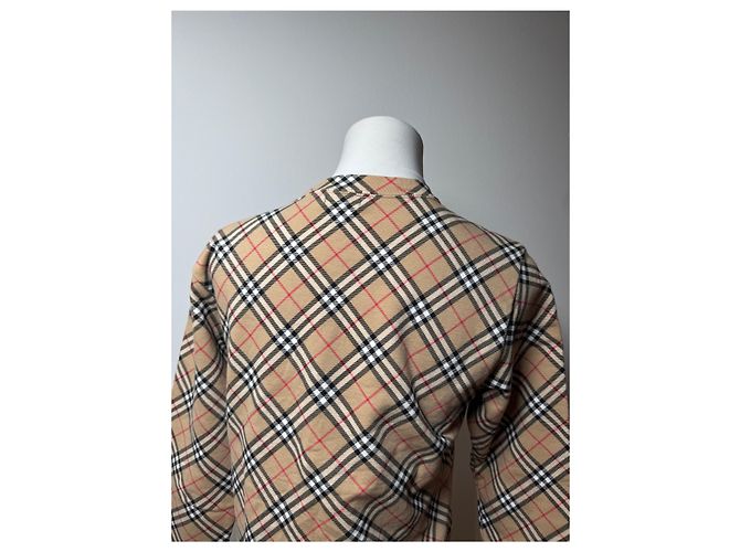 Vintage Burberry Novacheck Rundhals-Pullover M Beige - Ansicht 13