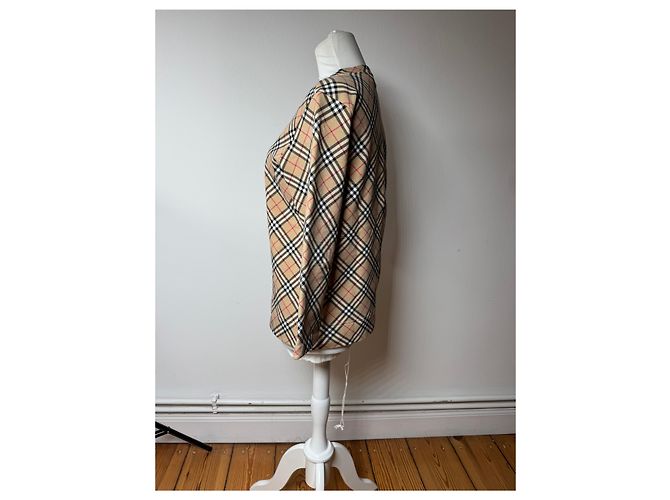 Vintage Burberry Novacheck Rundhals-Pullover M Beige - Ansicht 3