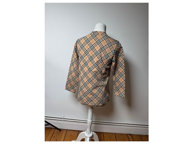 Vintage Burberry Novacheck Rundhals-Pullover M Beige - Ansicht 4