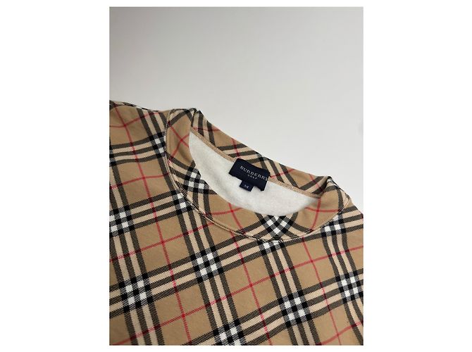 Vintage Burberry Novacheck Rundhals-Pullover M Beige - Ansicht 6