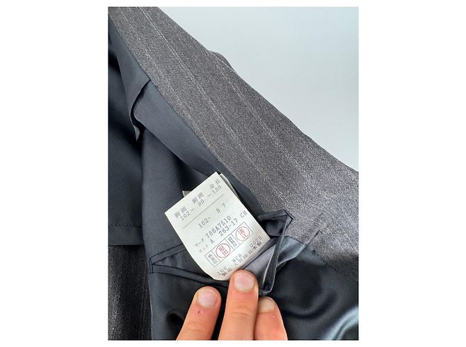 Blazer in lana a righe da uomo vintage Courreges M/L grigio - vista 12