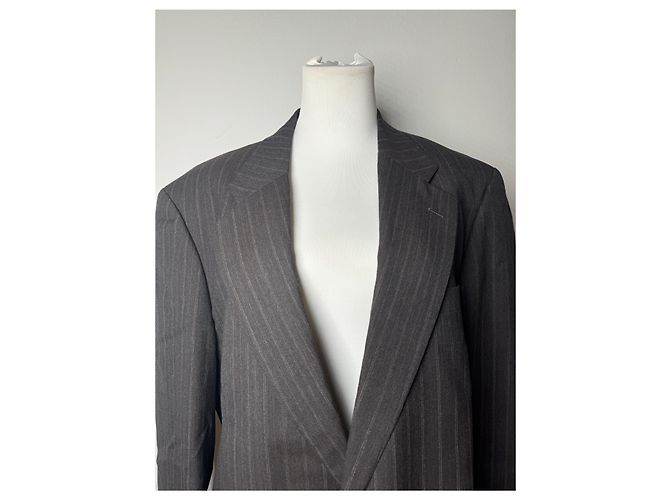 Blazer in lana a righe da uomo vintage Courreges M/L grigio - vista 14