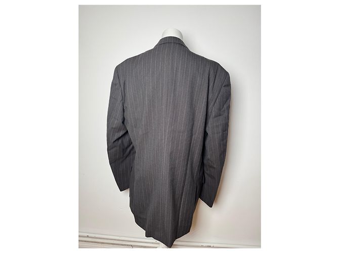 Blazer in lana a righe da uomo vintage Courreges M/L grigio - vista 15