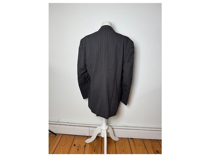Blazer in lana a righe da uomo vintage Courreges M/L grigio - vista 4