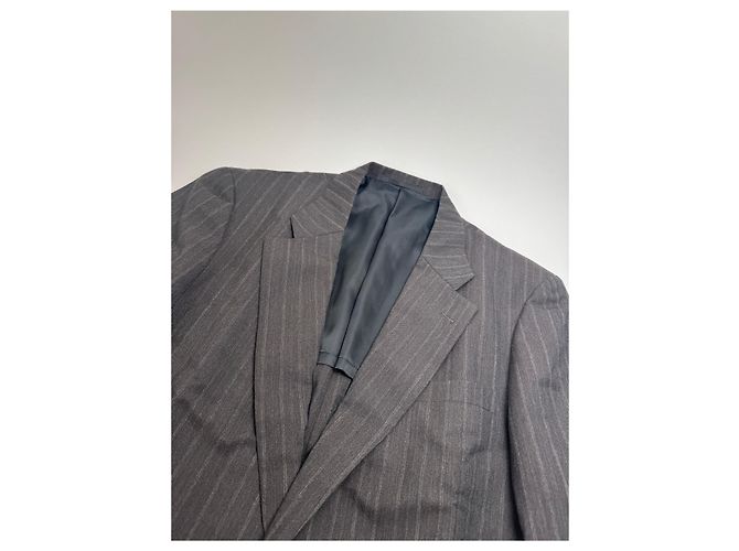 Blazer in lana a righe da uomo vintage Courreges M/L grigio - vista 6