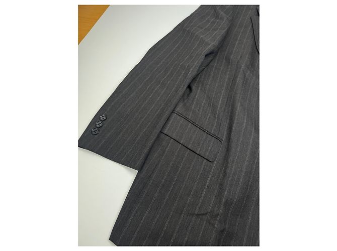 Blazer in lana a righe da uomo vintage Courreges M/L grigio - vista 7