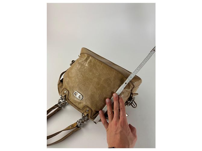 Triomphe Céline Vintage Celine Paris Lederhandtasche braun Kamel - Ansicht 10