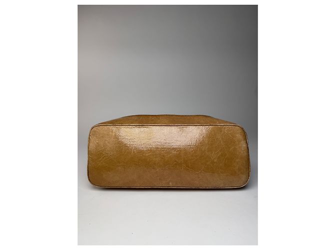 Triomphe Céline Vintage Celine Paris Lederhandtasche braun Kamel - Ansicht 11