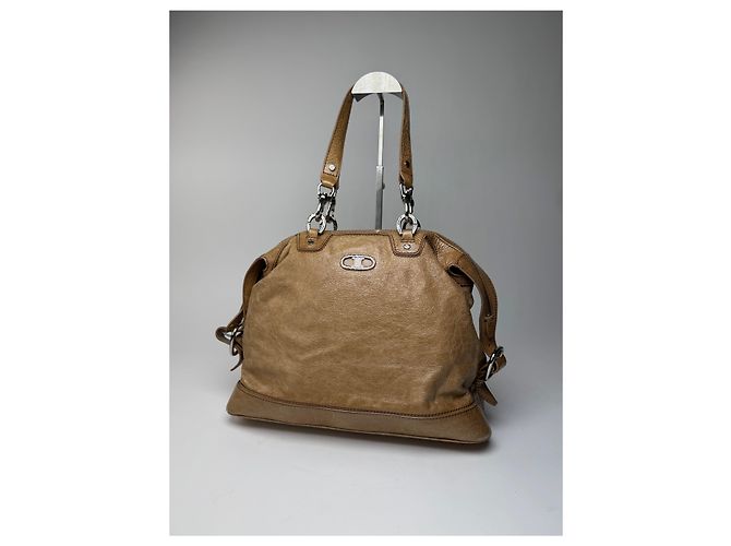 Triomphe Céline Vintage Celine Paris Lederhandtasche braun Kamel - Ansicht 12