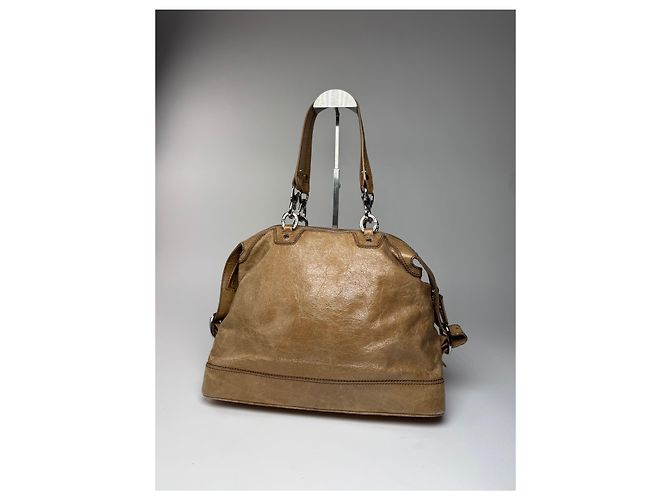 Triomphe Céline Vintage Celine Paris Lederhandtasche braun Kamel - Ansicht 13