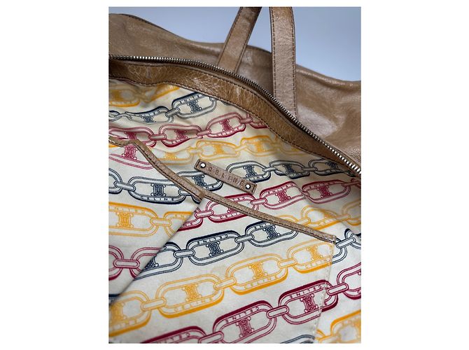 Triomphe Céline Vintage Celine Paris Lederhandtasche braun Kamel - Ansicht 4