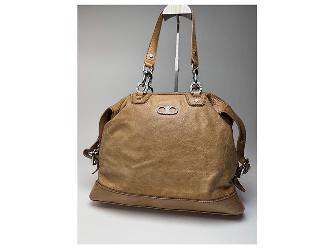 Triomphe Céline Vintage Celine Paris Lederhandtasche braun Kamel - Ansicht 6