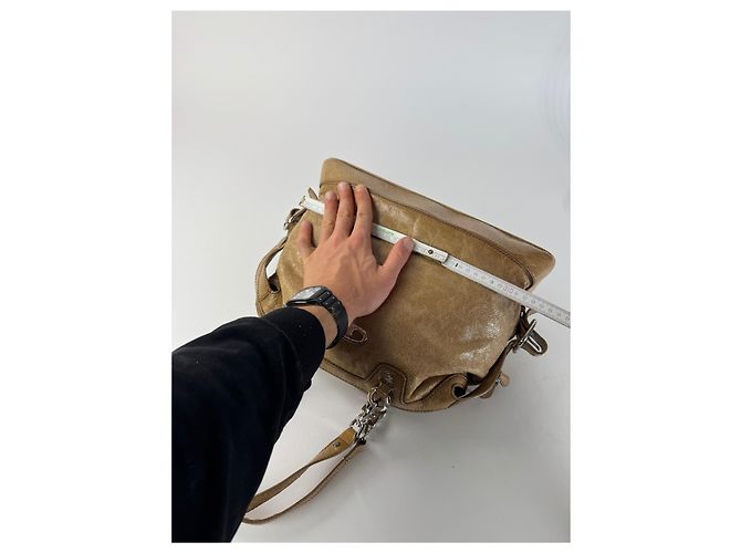 Triomphe Céline Vintage Celine Paris Lederhandtasche braun Kamel - Ansicht 8