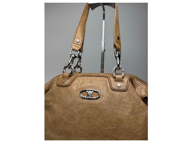 Triomphe Céline Vintage Celine Paris Lederhandtasche braun Kamel - Ansicht 9