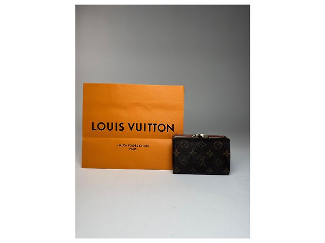 Carteira de Couro Monograma Louis Vuitton Vintage Marrom - vista 2