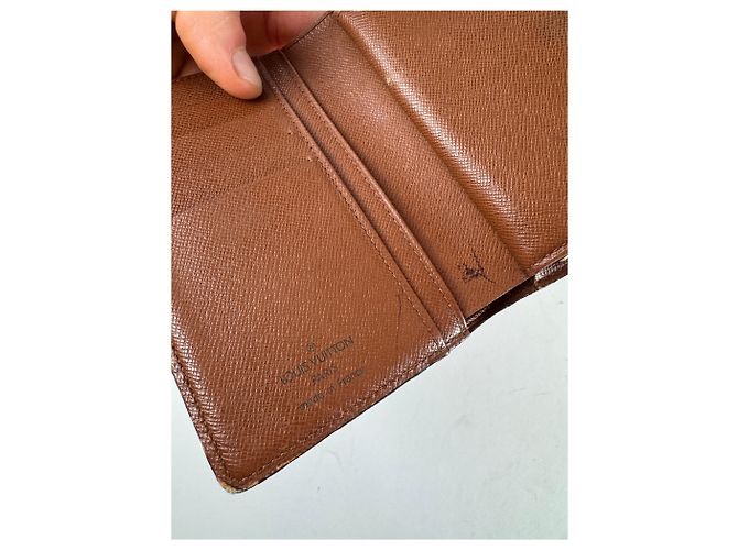Carteira de Couro Monograma Louis Vuitton Vintage Marrom - vista 4