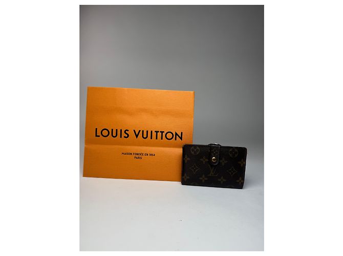 Carteira de Couro Monograma Louis Vuitton Vintage Marrom - vista 6