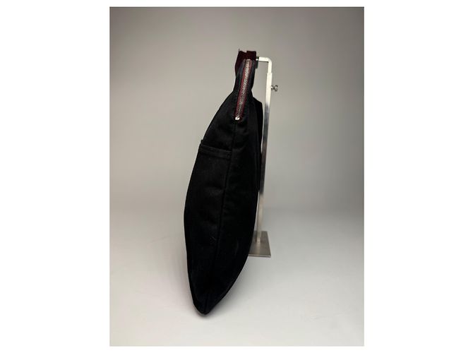 Vintage Hermès Canvas Handtasche lila rot - Ansicht 8